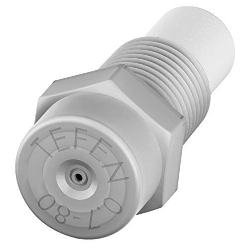 Tefen Plastic Fog Nozzle with Poly Filter Misting 1/8" NPT 1 GPH Grey 1000 Pack