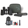 SWAROVSKI OPTIK 8x30mm Habicht W Waterproof Porro Prism Binoculars Black with Cleaning Kit, LED Flashlight, and Padded Backpack