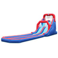 SUNNY & FUN Dual Splash Inflatable Water Racing Slide Park Blue/Red