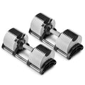 Gronk Fitness SMRTFT NUOBELL Adjustable Dumbbells 5-80 lbs Ash