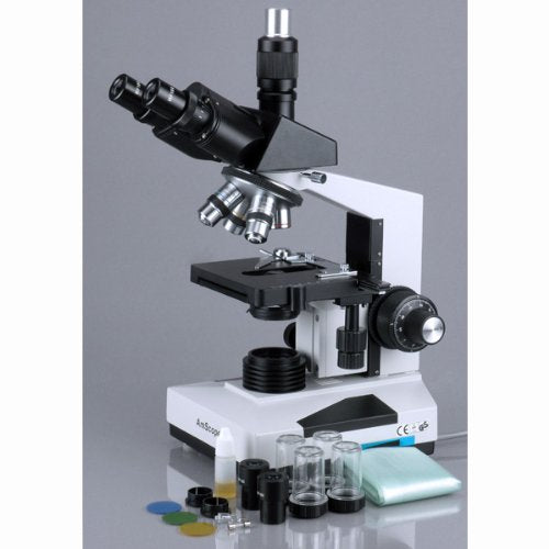 AmScope T490A-5MA Digital Trinocular Microscope 40X-1600X Magnification with 5MP Camera