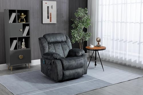 FANYE Electric Power Lift Chair with Massage and Heat, Dark Blue
