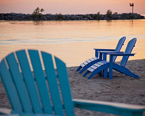 Polywood South Beach 4-Piece Adirondack Set Sand