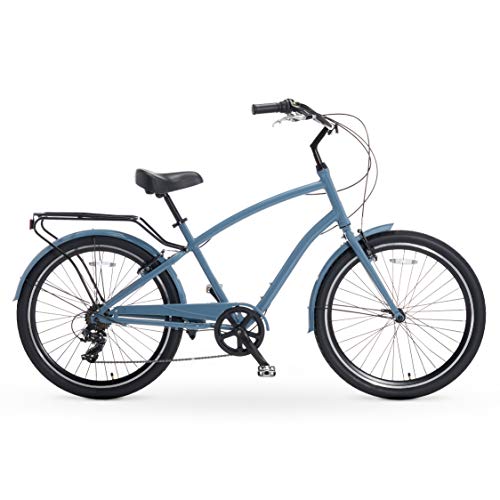 sixthreezero EVRYjourney Mens Bike Steel Blue w/ Black Seat/Grips