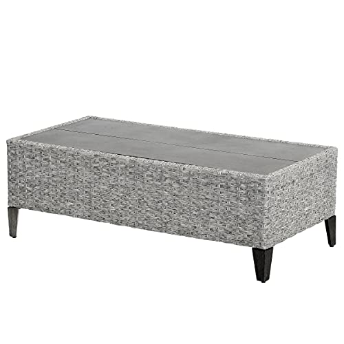 National Outdoor Living Westfields Collection 6-Piece All-Weather Patio Bistro Set Grey