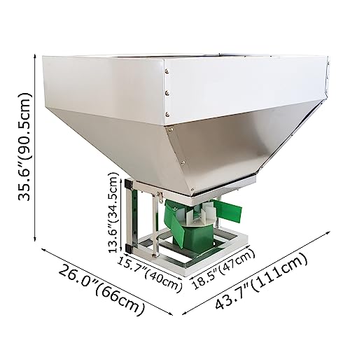 EQCOTWEA ATV/UTV Broadcaster Spreader 42.3gal Stainless Steel Green