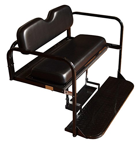 Performance Plus Carts Yamaha Drive2 Golf Cart Flip Folding Rear Back Seat Kit Black