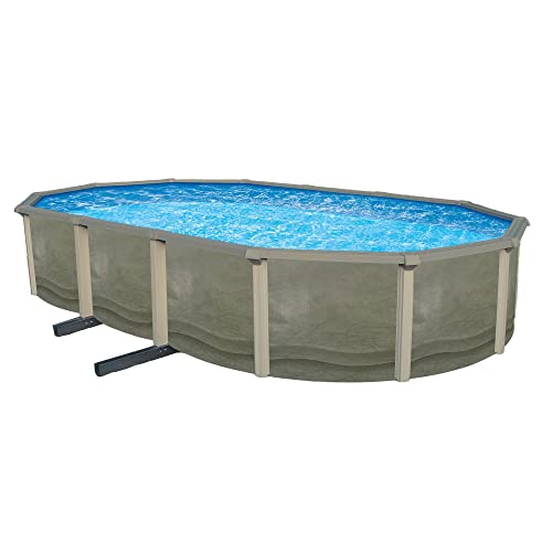 Blue Wave Trinity 18' Round Steel Wall Pool 52" Deep Multicolor