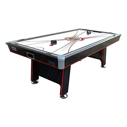 PUCK Atlas 7-Foot Air Hockey Table with Table Tennis Top White