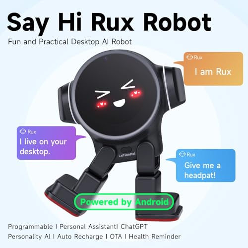 LeTianPai Rux AI-ChatGpt Smart Pet Desktop Robot White