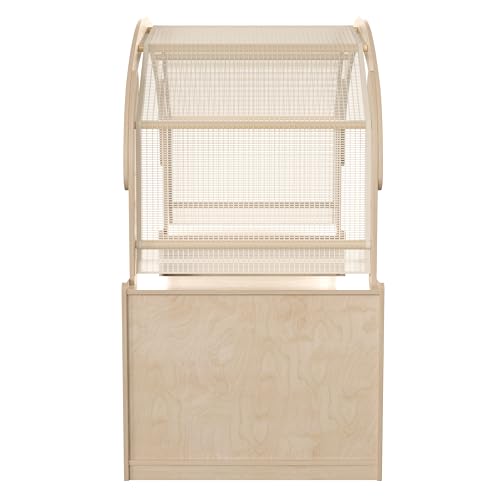 Classroom Essentials Wooden Quiet Corner Reading Nook with Storage Beech