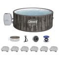 Coleman SaluSpa Sicily AirJet Hot Tub with 180 Jets & 6 Bestway Non-Slip Seats Gray