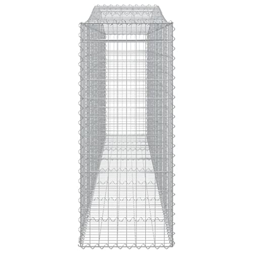 Arched Gabion Basket 157.5"x19.7"x47.2"/55.1" Galvanized Iron White Black Other