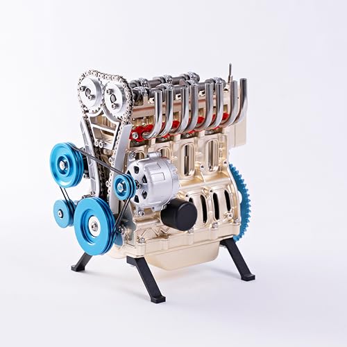 DUKE BEAR HOME Full Metal 4 Cylinder Engine Assembly Kit 350+ Pcs DIY Toy Gift