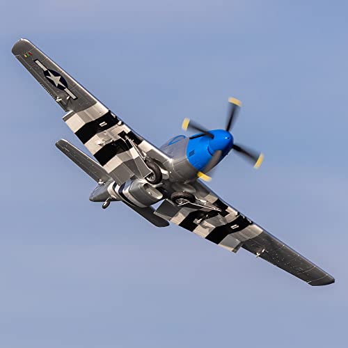 E-flite RC Airplane P-51D Mustang 1.2m BNF Basic with AS3X and Safe Select