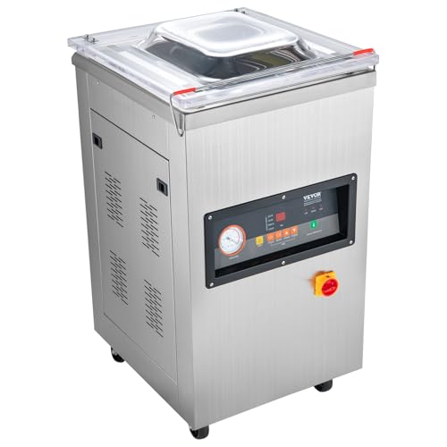 VEVOR Chamber Vacuum Sealer 600W for Wet Foods, Meats & Marinades Silver