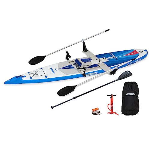 Sea Eagle NeedleNose 14’ Inflatable Lightweight High Pressure Drop Stitch Stand Up Paddle Board SUP Blue/White/Gray