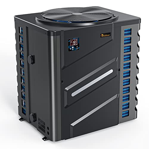 DR. INFRARED HEATER Full DC Inverter 110,000 BTU Heat Pump Ground Swimming Pools Black
