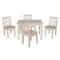 IC INTERNATIONAL CONCEPTS Table with 4 Mission Juvenile Chairs Unfinished