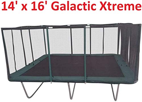 Best Trampoline USA Galactic Xtreme Rectangle Trampoline 14x16 with Net Enclosure