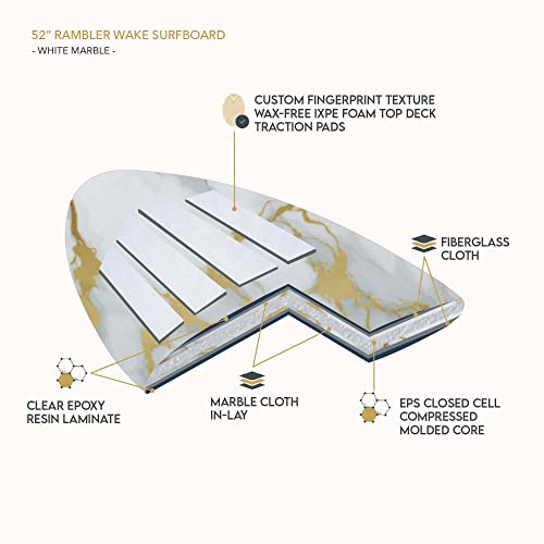 South Bay Board Co. Wakesurf Board Faux White/Gold