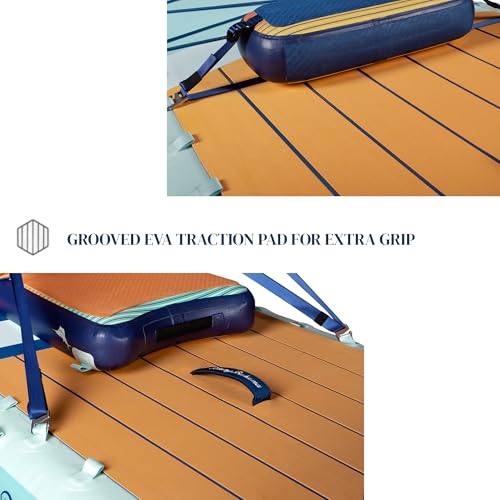ISLE Surf and SUP Inflatable Hybrid Kayak-Paddle Board Bundle Sunset