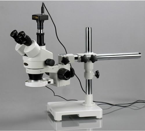 AmScope Digital Trinocular Stereo Zoom Microscope 3.5X-90X White