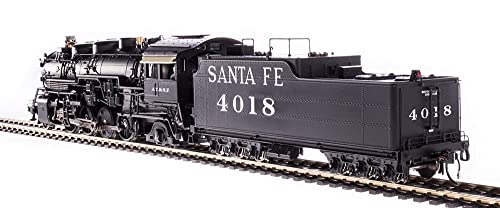 Broadway Limited Steam Locomotive ATSF 4000 Class 2-8-2 4018 Paragon4 Sound DC DCC HO Gray/Red