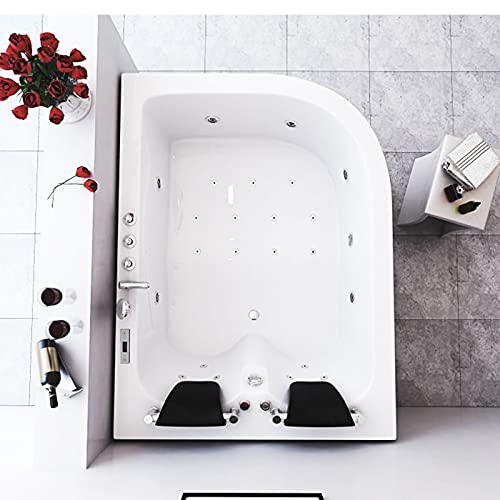 SIMBASHOPPING USA Whirlpool Bathtub Hot Tub Massage Double Pump 2 Persons VERONA with Heater