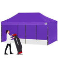 ABCCANOPY Heavy Duty Easy Pop Up Canopy Tent with Sidewalls 10x20 Purple