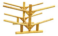 Log Kayak Rack 4 Place Natural Finish