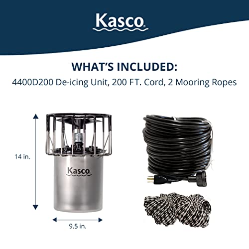 Kasco 1 HP Lake & Pond De-icer 120V with 200 Ft Power Cord Black