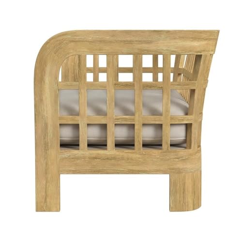 Home Square 2-Piece Outdoor Lounge Chair and Loveseat Set Natural