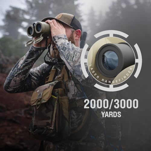 Force Technologies ATN 10x42 Laser Ballistics Binocular with Laser Rangefinder, Bluetooth, Ballistic Calculator and Mobile App Sand