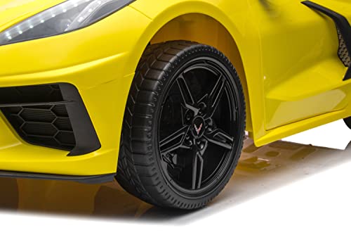 Freddo 24V Chevrolet Corvette C8 2 Seater Ride-On Car for Kids Yellow