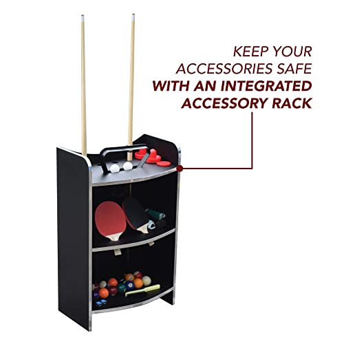 Hathaway Triple Threat 6-ft 3-in-1 Multi Game Table Black