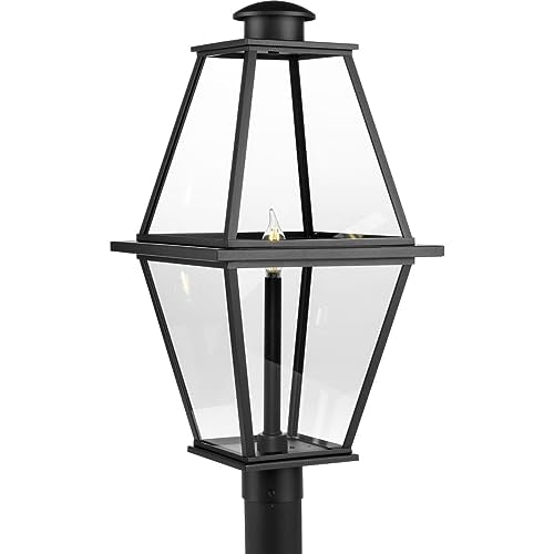 Progress Lighting Bradshaw Collection One-Light Outdoor Post Lantern Textured Black