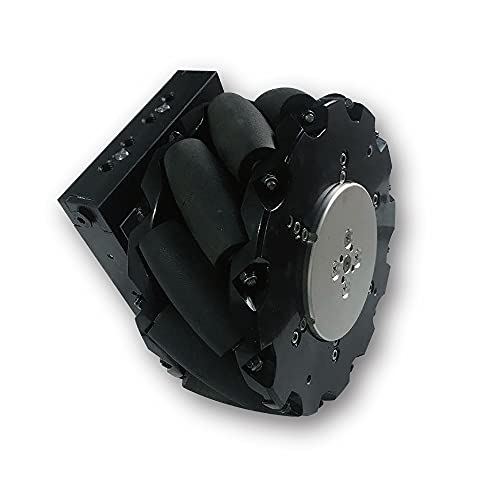 RoboCT Mecanum Omni Directional Wheel with Brushless DC Motor Black 180mmx78mm