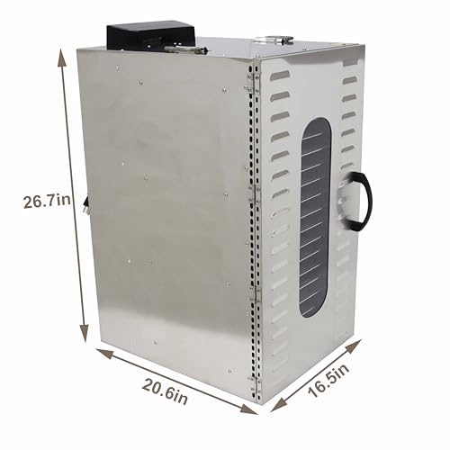 TECHTONGDA 20 Layers Commercial Food Dehydrator Dryer 304 Stainless Steel Silver