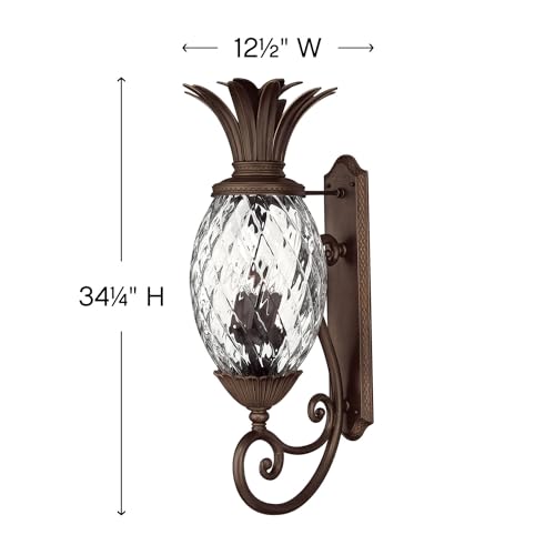 Hinkley Plantation Collection Four Light Outdoor Large Wall Mount Copper Bronze
