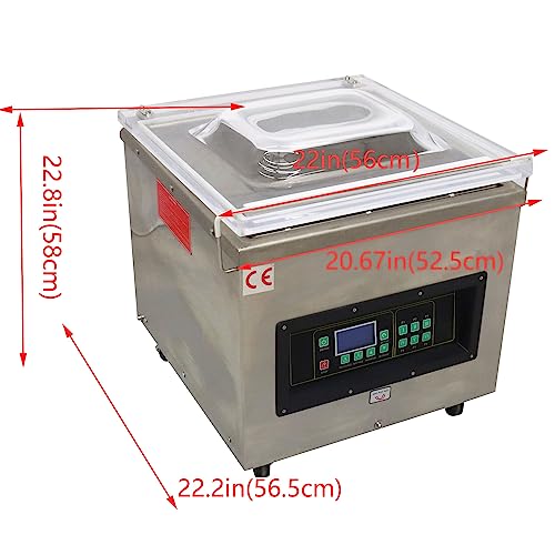 HQHAOTWU Commercial Vacuum Packaging Machine Stainless Steel Portable Sealer 17.7 Inch