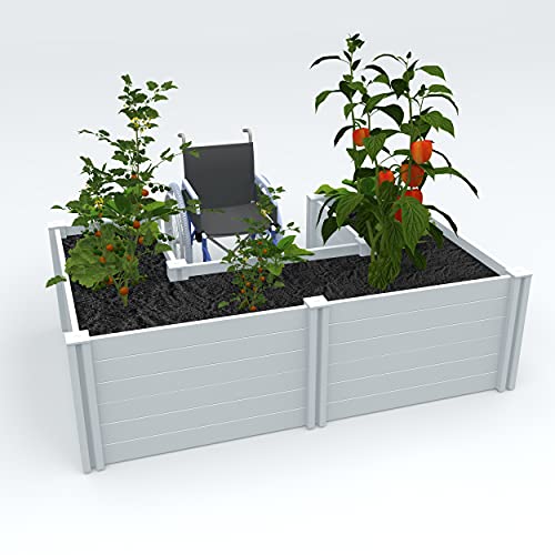 Vita 4' x 6' Independence Wheelchair Accessible Garden Bed White