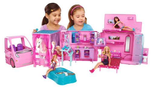 Barbie 2013 Sisters' Deluxe Camper Bundle Play Set with 4 Dolls and RV