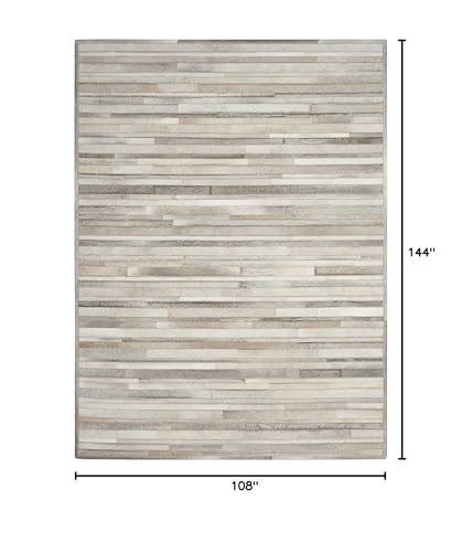 Calvin Klein Home Prairie Contemporary Area Rug 9' x 12' Silver