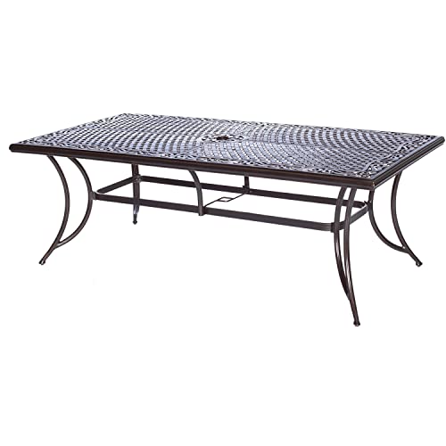 CAMBRIDGE Legacy 9-Piece Outdoor Dining Set with 8 Swivel Rockers Tan