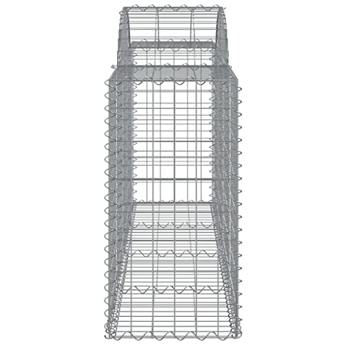 Arched Gabion Baskets 4 pcs Galvanized Iron Plant Pots Self-Watering Indoor Outdoor Gardening