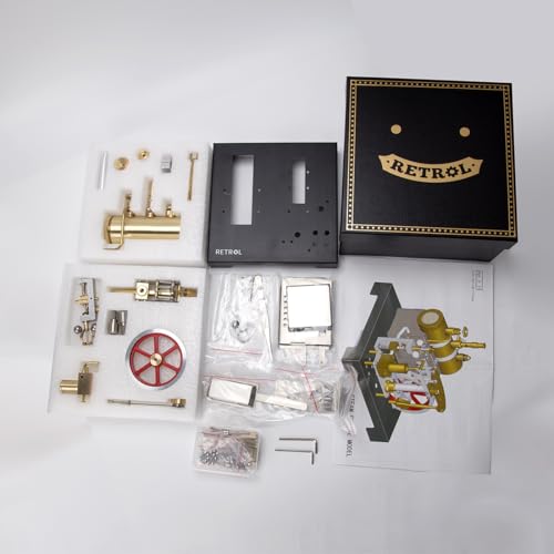 Helixsun DIY Steam Beam Engine Model Kit Full Metal with Boiler & Flyball Governor