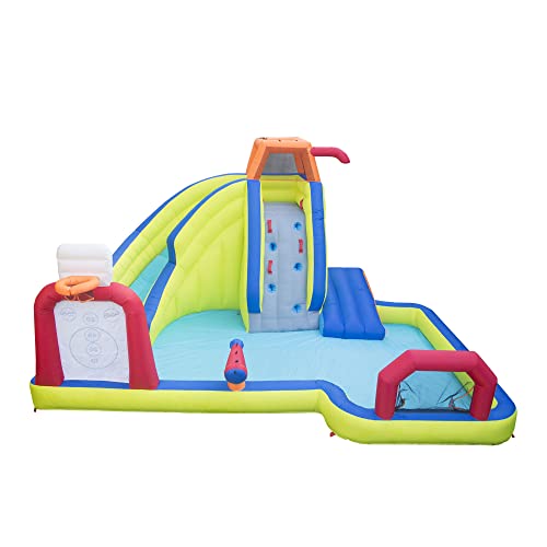 BANZAI Inflatable Arcade Splash Water Park - Slide, Splash & Have a Blast! - Multicolor