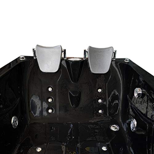 SIMBASHOPPING USA Whirlpool Bathtub Hot Tub Massage 2 Persons Hydrotherapy BLACK HAVANA