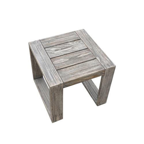 Courtyard Casual North Shore 3 Piece Bistro Set - 1 Side Table & 2 Club Chairs, Driftwood Gray